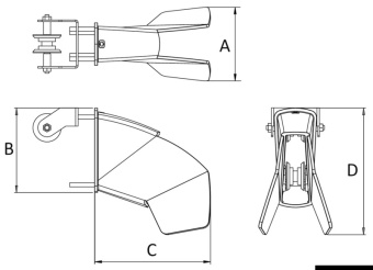 Osculati 01.121.10 - Bow Roller for Trefoil Anchor 10 kg