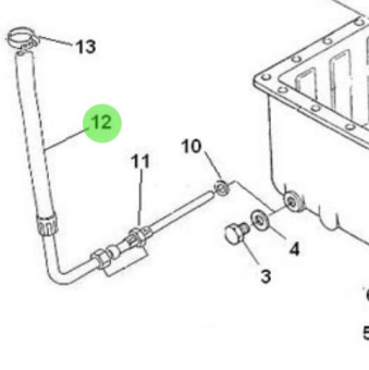 Nanni Diesel 970304001 - Oil Extraction Hose for 4.150HE and N4.38 Engines