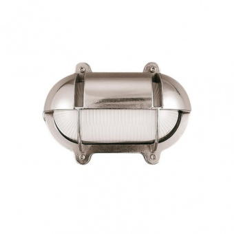 Semi-Closed Waterproof Wall Bulkhead Oval (Color: Chrome; Size: 180x140)