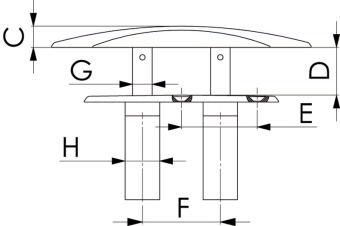 Osculati 40.156.24 - Bitta A Scomparsa GHOST 240mm Nera