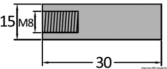 Osculati 43.540.01 - Zinc Anode For Heat Exchanger/Manifolds M8