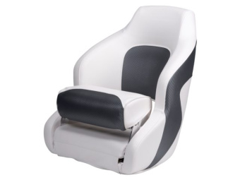 Talamex Captain Boat Seat Deluxe Duo White/Gray 60cm x 52cm x 66cm