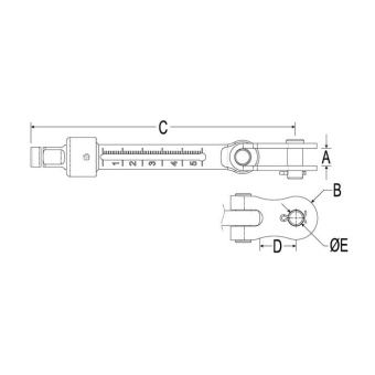Ronstan RF1481-04 Calibrated Turnbuckle Body & Lock Nut, 1/4" Thread