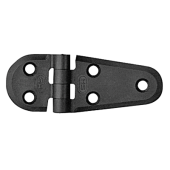 Nuova Rade 43683 - Polyamide Plastic Hinge, Half Oval Black, 90x40mm, 270°