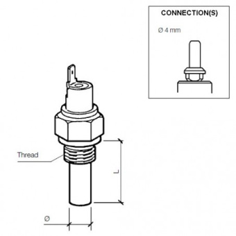 VDO A2C5218307180 - Temperature Switch 40°C - M14