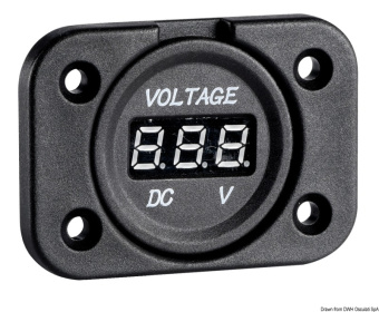 Osculati 14.517.20 - Digital voltmeter 8/32 V recess mounting