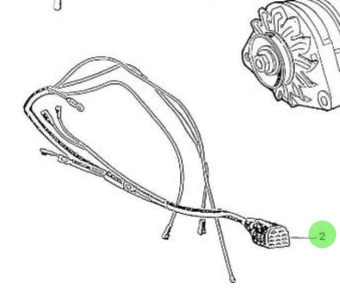 Nanni Diesel 970302661A - Engine Wiring for 2.40HE to 2.60HE Engines
