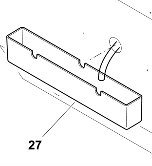 Isotherm SGC00325AA – White Rear Drip Tray for DR55F/DR65F Frost-Free Drawer Refrigerator/Freezer