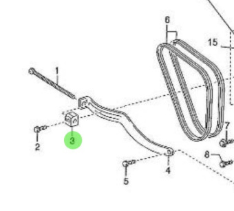 Nanni Diesel 970312332 - Fan Belt Slider for Alternator