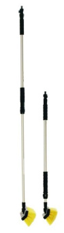 Yachticon Aluminium Wash Brush Deluxe, Telescopic 90–175 cm, with Water Flow