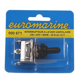 Euromarine Waterproof Toggle Switch 20A 12V On-Off-Mom