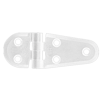Nuova Rade 43685 - Polyamide Plastic Hinge, Half Oval White, 100x40mm, 270°