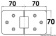 Osculati 38.290.30 - Microcast Hinge With Studs 140 x 70 mm