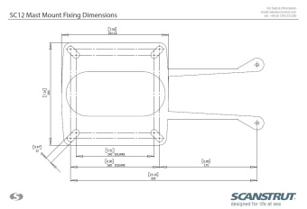 Scanstrut SC12 Mast Bracket for 18" Radar Medium