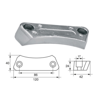 Bukh PRO L8140133 - Zinc AND ALU Anode F/VOLVO PENTA EngineS