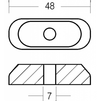 Tecnoseal Zinc Small Plate For Engine 2/55 HP 2T