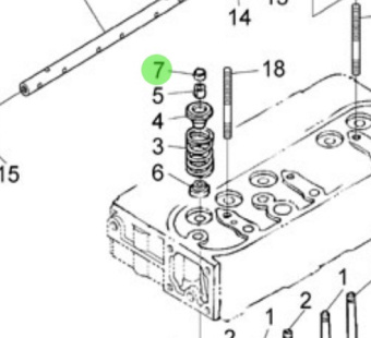 Nanni Diesel 970491007 - Valve Cap for Valve Train Assemblies