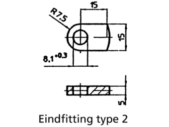 Uflex 65300E - Black Gas Spring, L=683 mm / S=300 mm / 30 kg