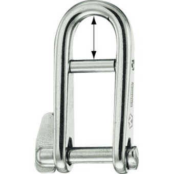 Wichard High Resistance Straight Key Pin Shackle with Bar Stainless Steel 316L