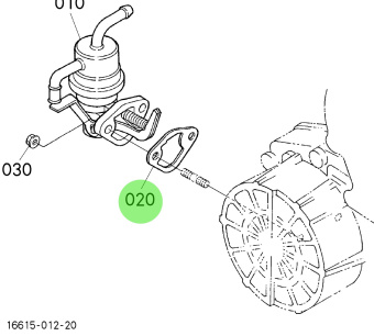 Bukh 16261-5214-0 - Mechanical Fuel Pump Gasket for EPA28 Engines