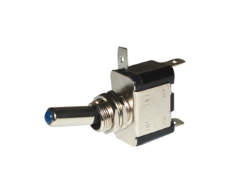 Toggle Switch, 24v, On/Off, Blue Led
