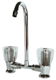 Allpa Chromed Plated 2-Control Mixer Tap With Swivel, 10mm Swivel, Connection 3/8"