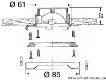 Osculati 13.480.01 - Aquarius Spot Light 12/24V10W