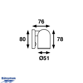 Båtsystem 9405V - Tube Reading Light LED, White, 8-30V-2W