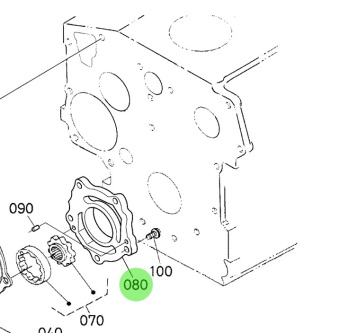 Bukh 16251-3513-0 - Oil Pump Cover for EPA28 and EPA36 Gear Cases