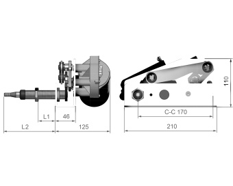 Roca 531028 - Windscreen Wiper Motor, W38, 24V, 53mm Wall, Single Drive