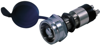 Allpa Chromed Brass Push Button Switch, 30a, Bore Ø14mm, With Cap
