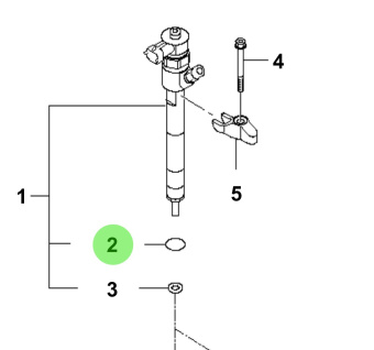 Bukh 33817-2F600 - Injector O-Ring for R210J Engines