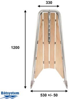 Båtsystem PB1200BL-1 - Performance Bowsprit Black 1200mm + Code-0 Kit
