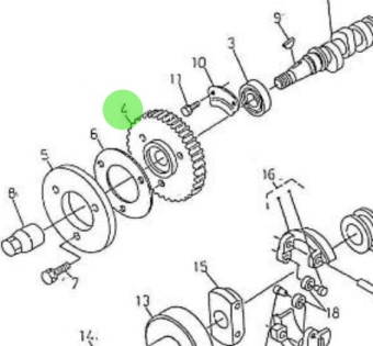 Nanni Diesel 970313414 - Injection Pump Gear for N3.30 and N4.38 Engines
