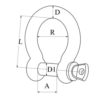 Hollex Hook Closure Forged 5 mm Eye Bolt With Thread AISI 316