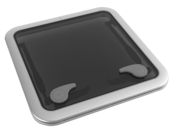 Goiot Aluminum Hatches Model 'Opal 50', Satin, Dims. 561x431mm, Hole Size 507x377mm, Mounting Depth 15mm