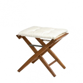 Teak Folding Director's Stool Wit Deluxe