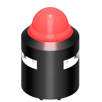 Lopolight 301-411+200-012G2S-B - Obstruction Light 3NM Red + 360° White/Strobe, Black