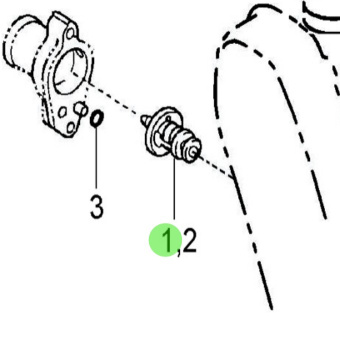 Nanni Diesel 970312274 - Engine Thermostat for T4 Series Engines