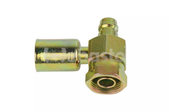 Webasto 6280108FG036A - Crimp Fitting Female 13/32 Inch 90 Degrees Rotalock Block Valve 1 Inch 14uns 2B (Previous: 80108FG036)