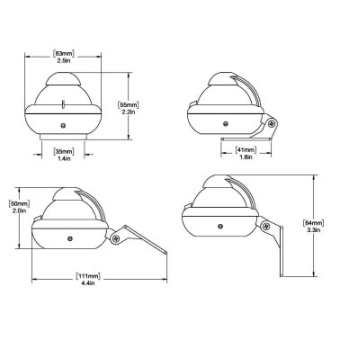 Ritchie Compass Sport X-10-M Bracket Mount - Grey