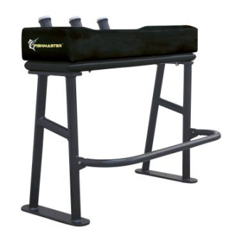 Plastimo 67032 - Fishmaster Original Leaning Post - Black Seat, Black Matt Aluminium