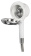 Osculati Classic Evo Chromed Door Bulkhead Mounting Boat Shower with Mizar Chromed Brass Push-Button Shower Head Ø95 mm with Net PVC Hose 4 meter - 15.250.10