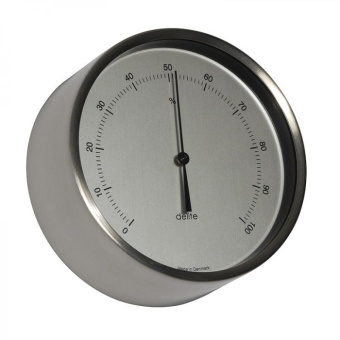Delite 605700 - Hygrometer Clausen Stainless Steel / Satin Dial 100 mm