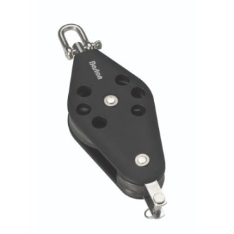 Barton N03431 - Fiddle Block Swivel with Becket Size 3 30/58mm – Plain Bearing, Ø30/58mm Sheaves, Max Rope 10mm