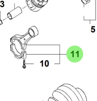 Bukh 23510-3A100 - Connecting Rod Assembly for S270J Engines