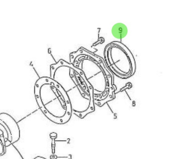 Nanni Diesel 970151529 - Crankshaft Oil Seal for HE Series Engines
