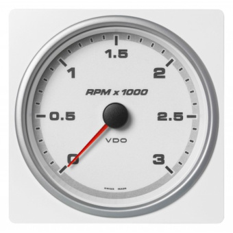 VDO A2C1338910001 - AcquaLink Tachometer 3.000 RPM White 110mm