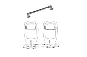 Ultraflex 43410N - A95-37.5 Tie Bars for Dual Cylinders UC128-OBF, 818-952mm