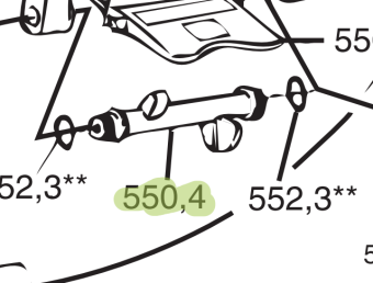 RM69 RM550.4 Sea Lock Lever Shaft